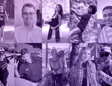 A collage of Vertex Foundation Scholarship recipients with a purple overlay.