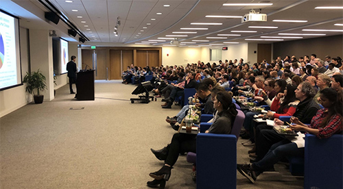 A seminar taking place in the Vertex auditorium