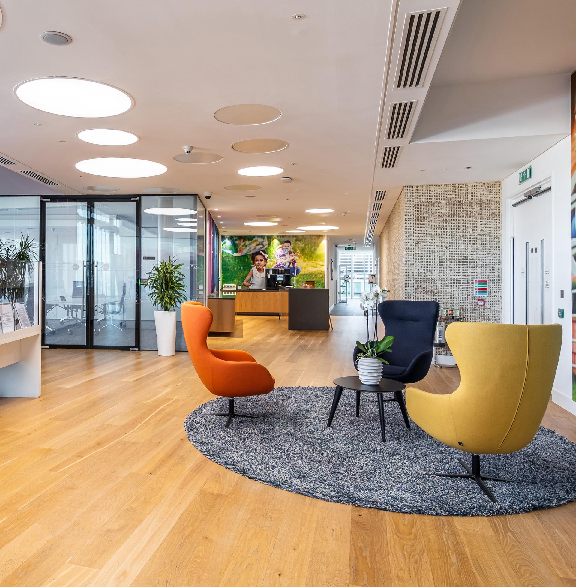 Lobby of Vertex London International headquarters