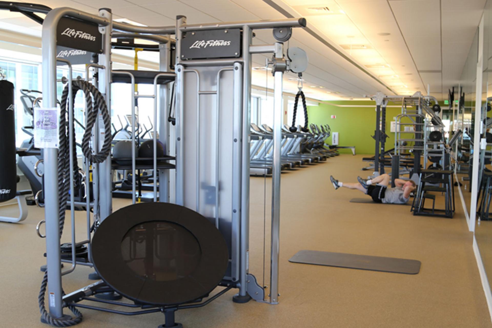 The gym at Vertex Pharmaceuticals Boston headquarters