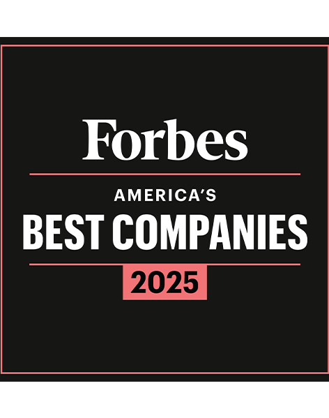 An image of the logo for the 2025 Forbes America's Best Companies award