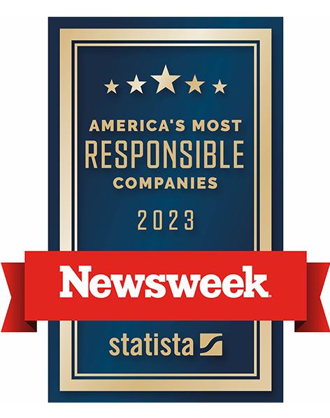 An image of the logo for the 2023 Newsweek Most Responsible Companies award