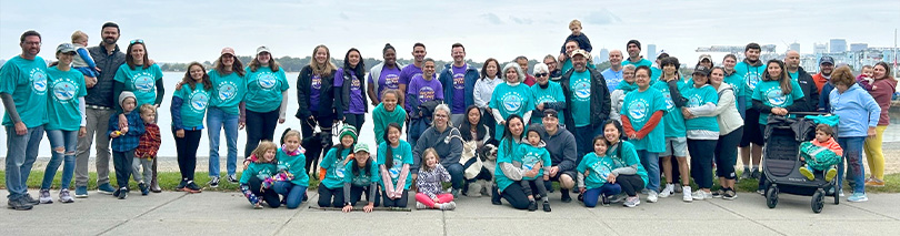 An image of Vertexians with the thalassemia communities in Boston and New York at the 2023 Cooley’s Anemia Foundation Care Walks
