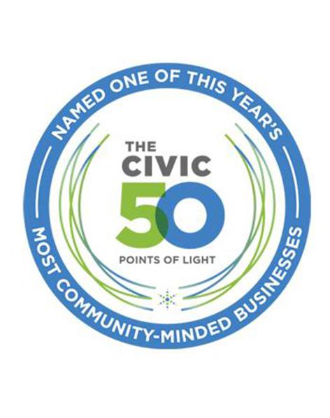 The Civic 50 award logo