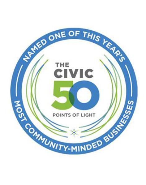 The Civic 50 award logo